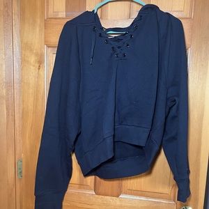 Victoria’s Secret Black Cropped Hoodie